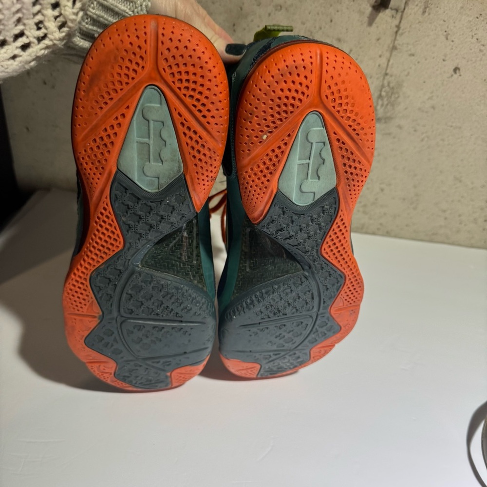 Nike LeBron 9 Cannon High Top Green and Orange‎ Sneakers Size 15 469764004 - Picture 3 of 12